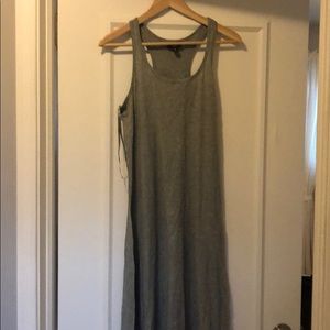 race back grey long dress